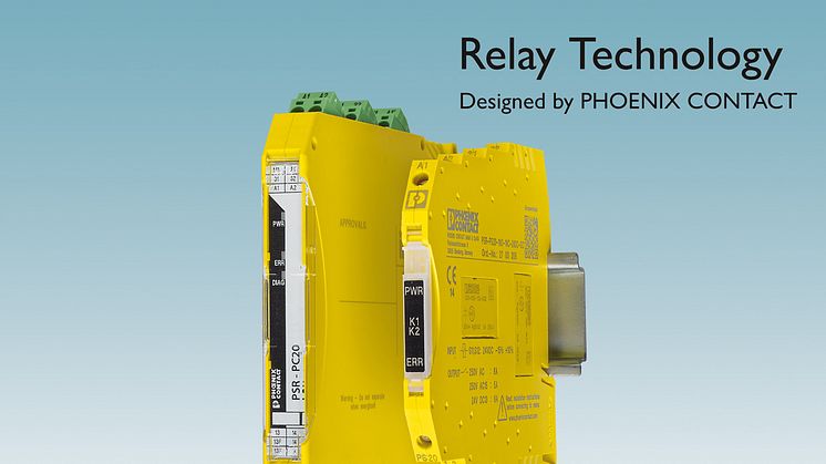 Powerful new safety relays are just 6 mm wide