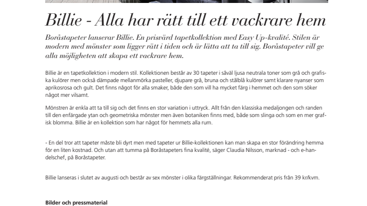 Billie - Alla har rätt till ett vackrare hem