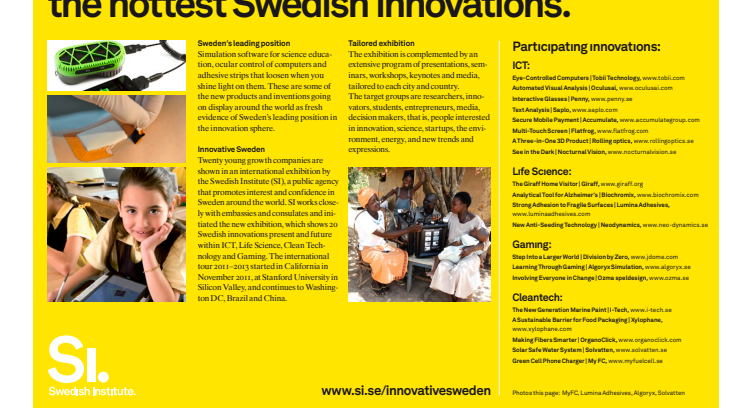 Swedish Innovation Worlwide Tour goes to China