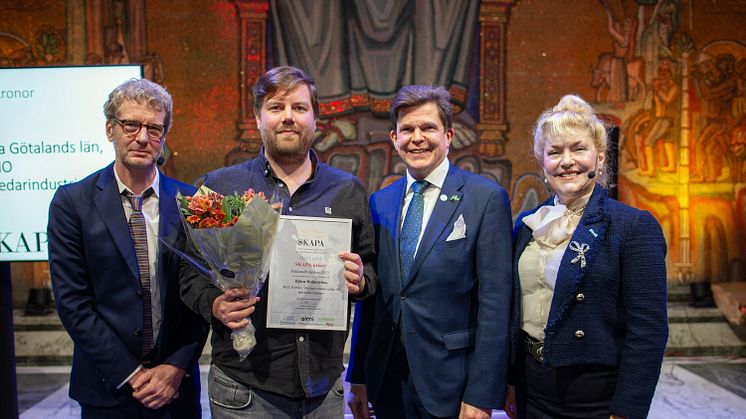 Björn Holmström - Vinnare av SKAPA-priset 2023. Foto SKAPA stiftelsen