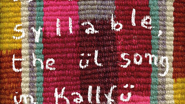 Cecilia Vicuña, Homage to Mapudungun, the language of the Mapuche People of Chile, where Ul is poetry and kallfu is blue, 2021