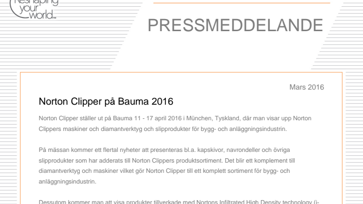 Norton Clipper på Bauma 2016