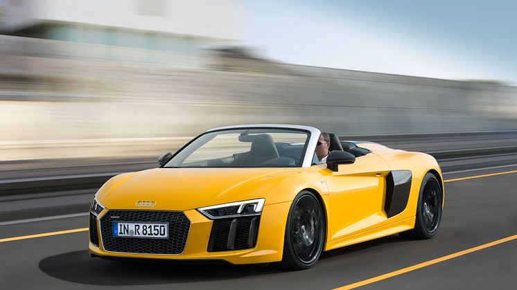 Den nye Audi R8 Spyder V10 er klar i startblokken