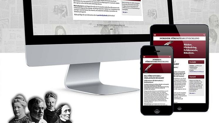 Svensk Webbservice skapade ny hemsida åt Nordisk Författarförening