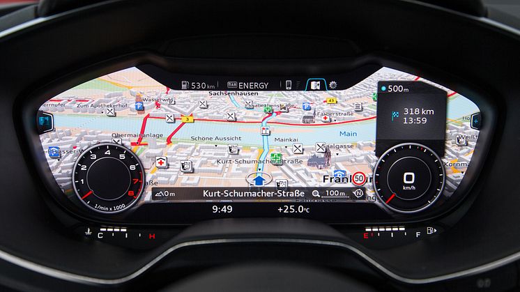 Audi viser det nye TT-interiør på CES