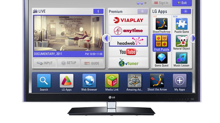 LW550W Smart TV (front)