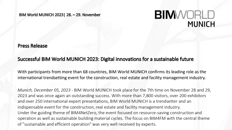 Press Release_Endreport BIM World Munich 2023.pdf