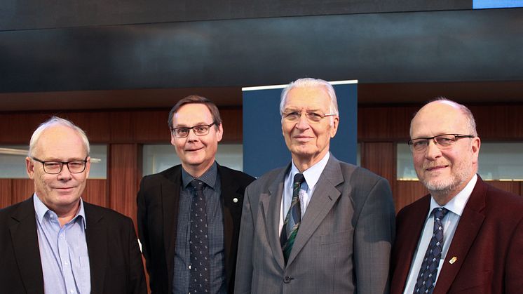 Göran Sandberg, Johan Sterte, Carl Kempe och Sven-Erik Österberg. Foto: Luleå tekniska universitet.