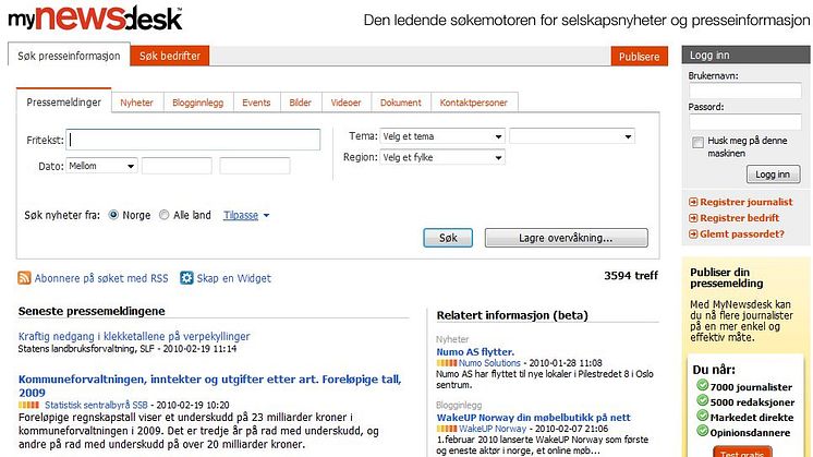Ny PR-tjeneste effektiviserer formidling av presseinformasjon i Norge - MyNewsdesk åpner kontor i Oslo.