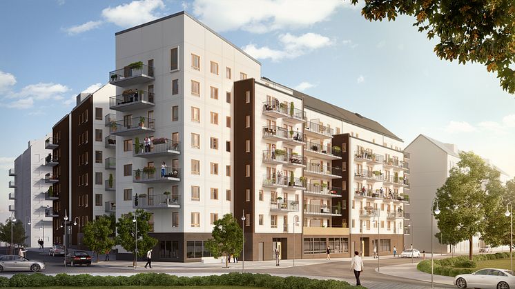 Från plåtskjul och lager till attraktivt bostadsområde - HSB säljstartar i Huddinge