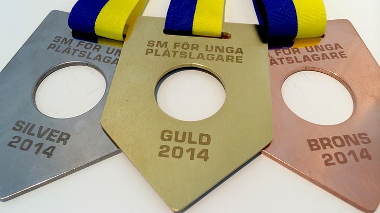 Medaljer "SM för unga plåtslagare 2014"