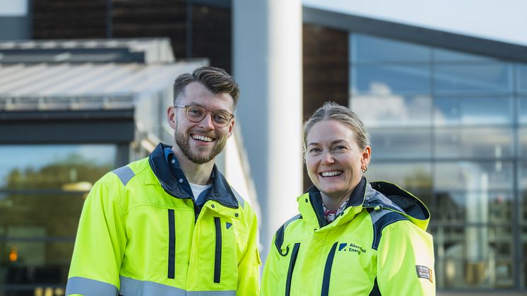 Thomas Key Kristiansen og Helene Moen er fornøyd med det gode resultatet i årets GRESB-rapport.