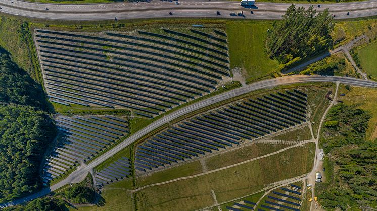 HSB Södermanlands solcellspark utanför Strängnäs.