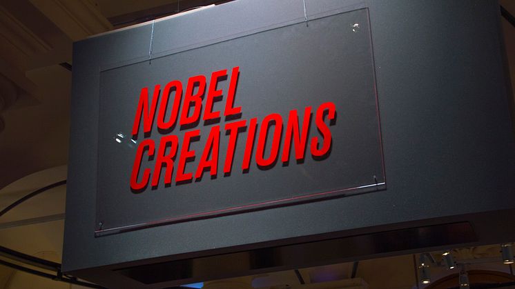 Grafisk profil till utställningen Nobel Creations