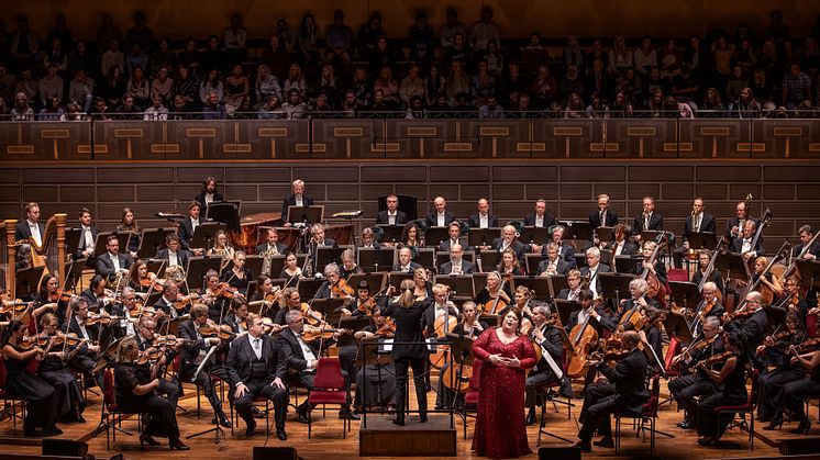 Operakonserthuset. Bilden är från Valkyrian 2019, med bland andra Heidi Melton. Foto: Nadja Sjöström