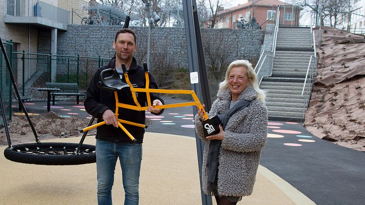 Bild: Anders Karlsson, Sh bygg och Maria Ronga, Akademiska sjukhusets barnfond Fotograf: Lina Börjesson