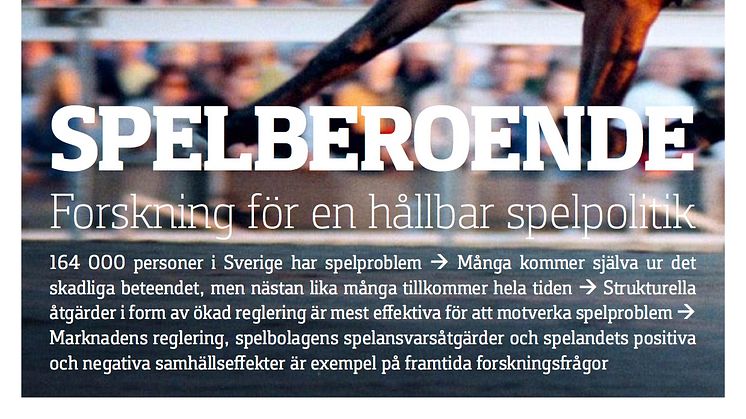 Seminarieinbjudan: Spelberoende - Forskning för en hållbar spelpolitik