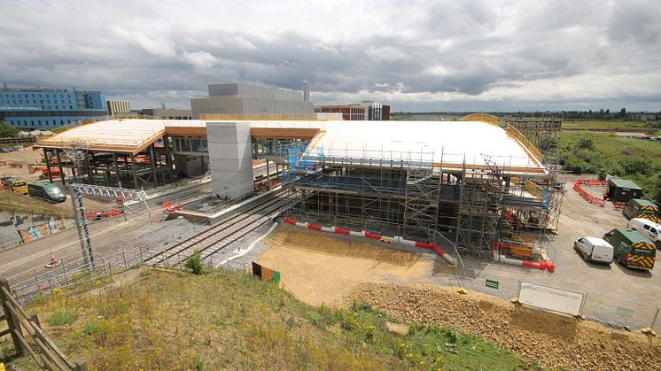 Cambridge South station under construction