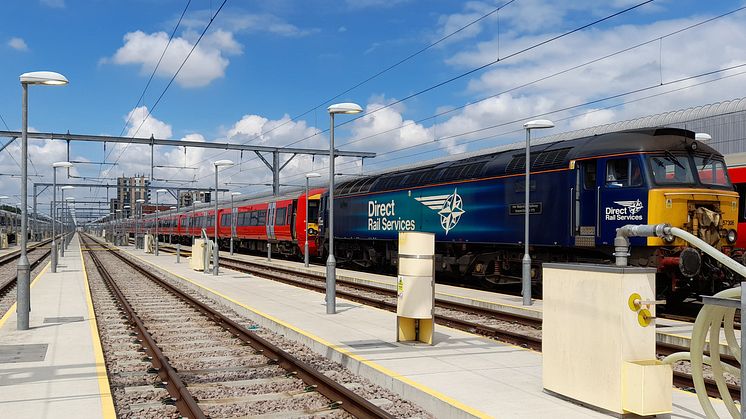 First three 4-car units are loco-hauled from Hornsey depot, north London