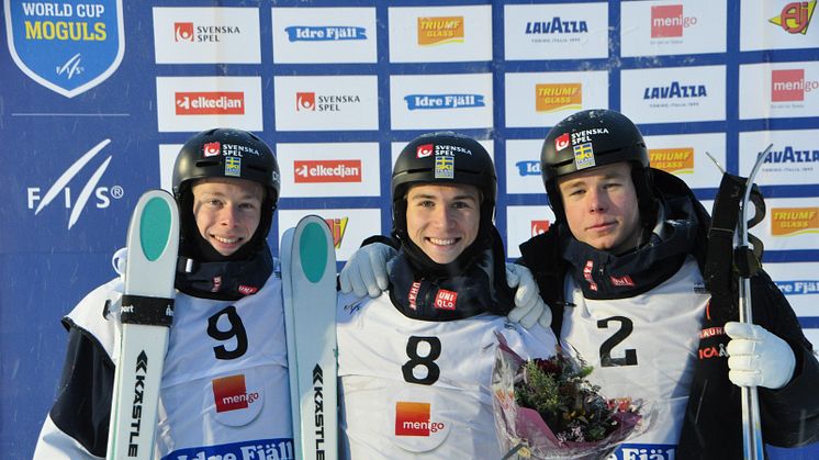 Från vänster; Albin Holmgren, Filip Gravenfors och Walter Wallberg. 