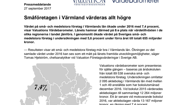 Värdebarometern 2017 Värmlands län