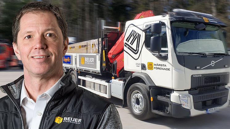 Tillsammans med våra kunder kommer vi nu närmre en mer klimatsmart byggbransch, säger Henrik Ehrengren logistikdirektör på Beijer Byggmaterial.