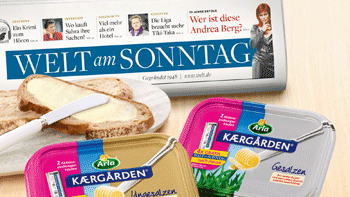 Arla Kærgården und WELT am SONNTAG –  die Top-Meldung im Kühlregal!