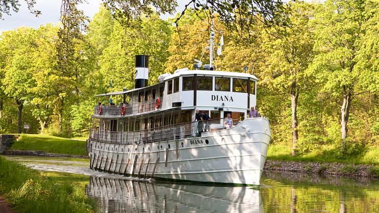 TV4 Play direktsänder från M/S Diana på Göta Kanal