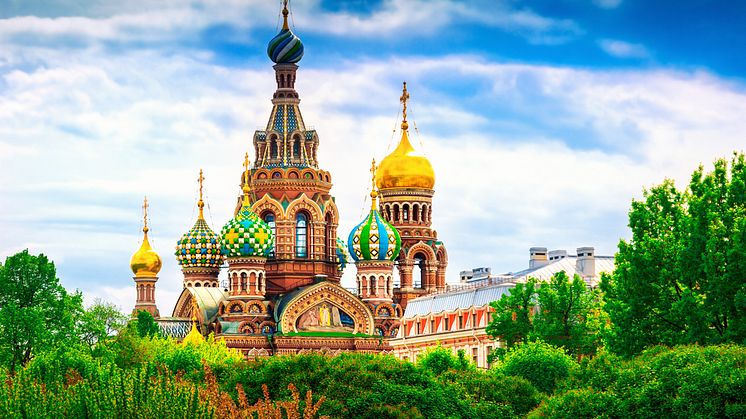 Colorful church in Saint Petersburg, Russia. Photo: Shutterstock.