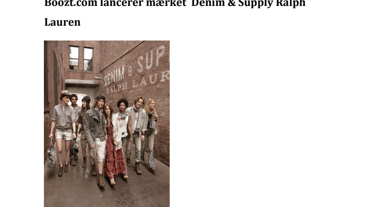 Boozt.com lancerer mærket Denim & Supply Ralph Lauren