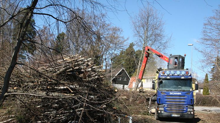 Räknat som energiinnehåll minskade leveranserna av fasta biobränslen med omkring fem procent under 2020 jämfört med 2019.