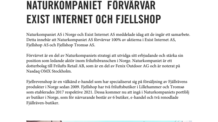 PM_Naturkompaniet AS förvärvar Exist Internet AS och Fjellshop AS_svensk-copy.pdf