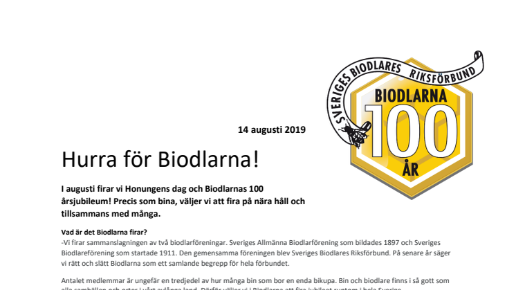 Hurra för Biodlarna!