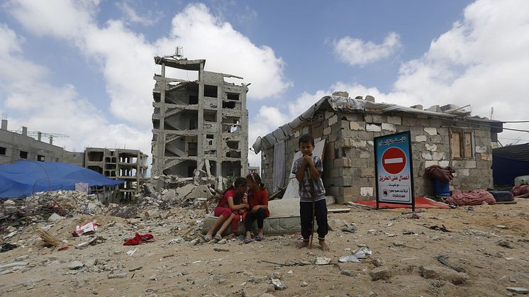 Barnen i Gazaremsan psykiskt stressade