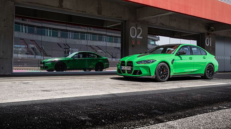 BMW M3 CS i farven Signal Green