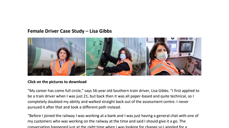 Lisa Gibbs, female driver case study