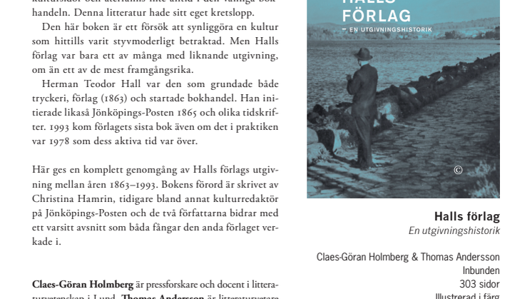 Ny bok: Halls förlag, en utgivningshistorik