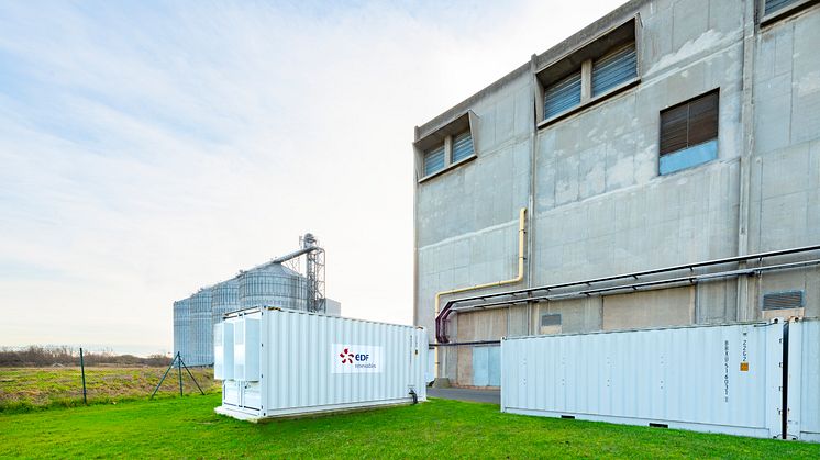 Batteriespeicher der EDF Renewables am Standort Malteurop Rostock 