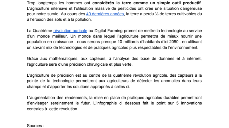 Quatrième Révolution Agricole : l'agriculture de précision au service de la planète