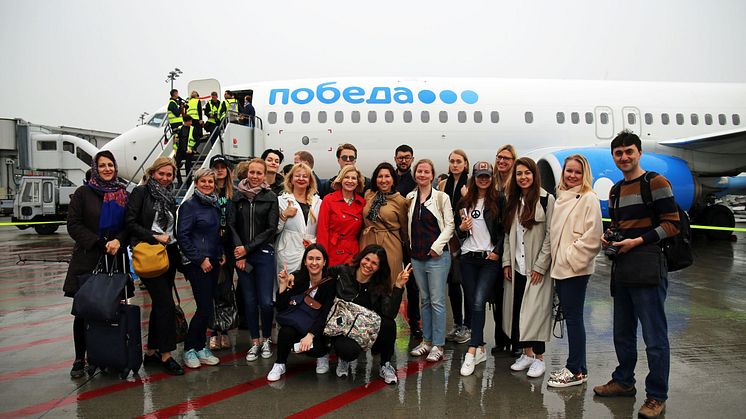 Neben den offiziellen Fluggästen reisten auch Medienvertreter und Blogger mit, die in den nächsten Tagen Leipzig touristisch erkundeten 