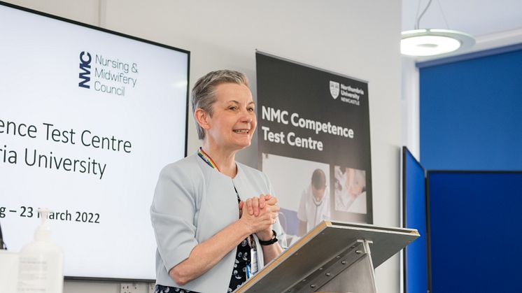 Andrea Sutcliffe, Chief Executive and Registrar of the Nursing and Midwifery Council officially opening the new centre.