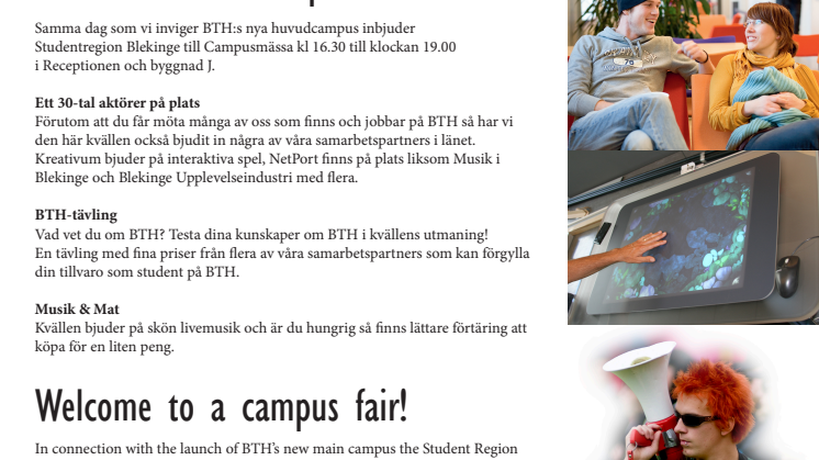 Bilaga C - Information om studentregion Blekinges Campusmässa den 9 september