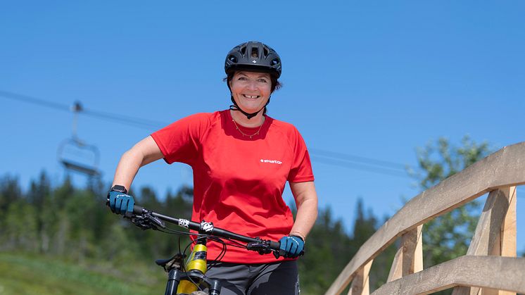  Gudrun Sanaker Lohne, destinasjonssjef i SkiStar Trysil, planlegger sesongåpning i sykkeleldoradoet Gullia i Trysil Bike Arena allerede 18. mai.
