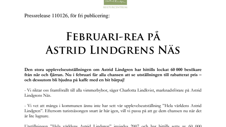 Februari-rea på Astrid Lindgrens Näs   