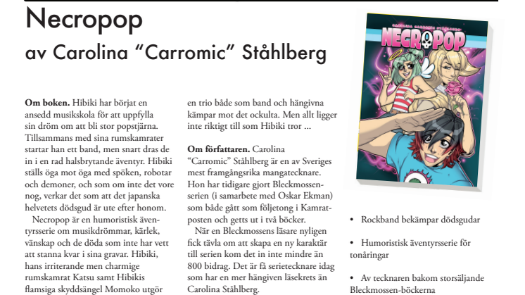 Ny seriebok från Carolina Ståhlberg