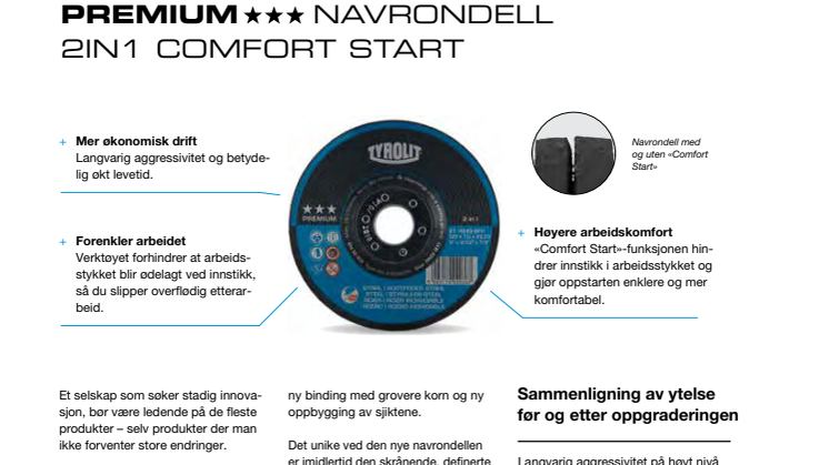 Produktinfo Tyrolit premium navrondell comfort start