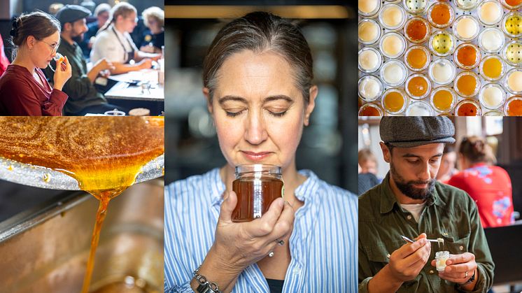 Sommelier och biodlare Malin Landqvist höll i honungsprovningen på restaurang Vrå. Foto Lena Granefelt.