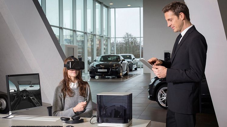 Virtual reality experience at dealership