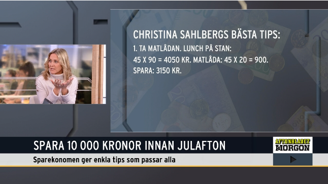 Så sparar du 10 000 kronor till jul!