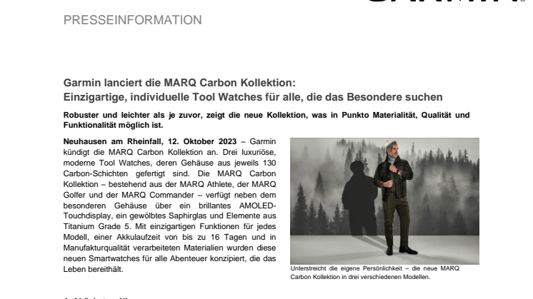 PM_Garmin_CH_MARQ Carbon Kollektion